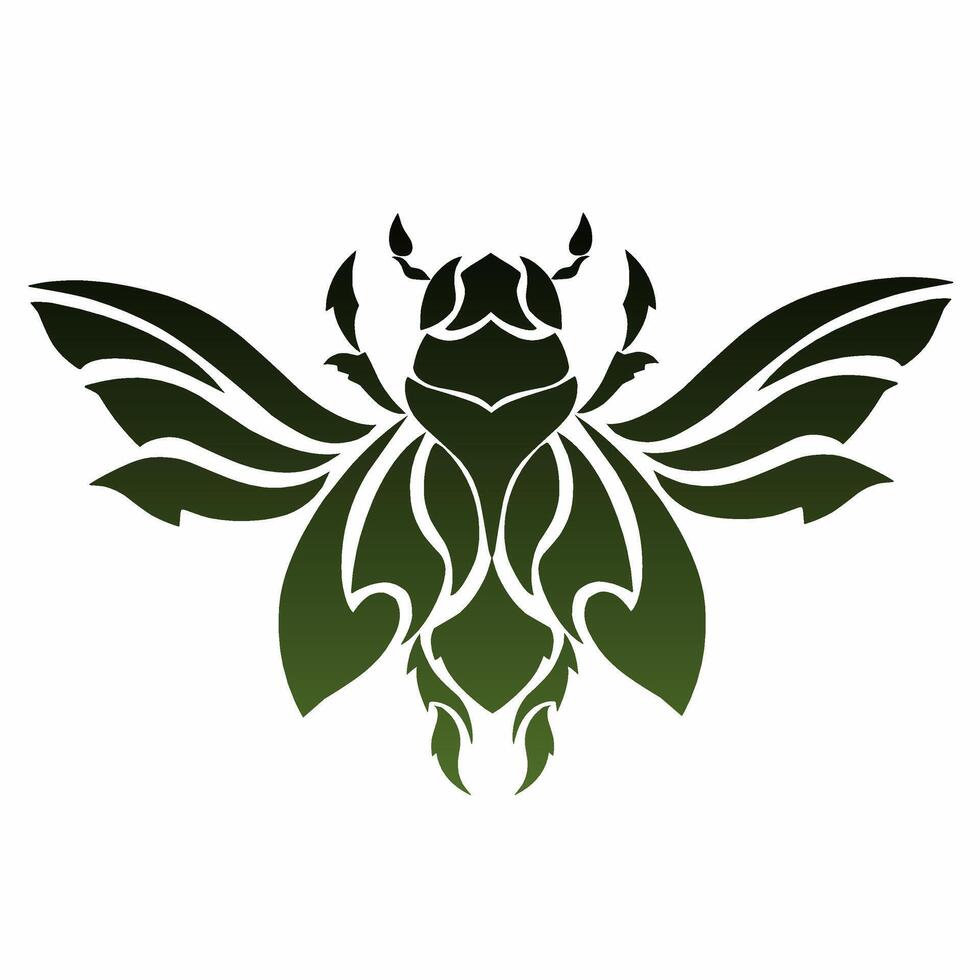 illustration graphic of tribal art abstract design beetle vector