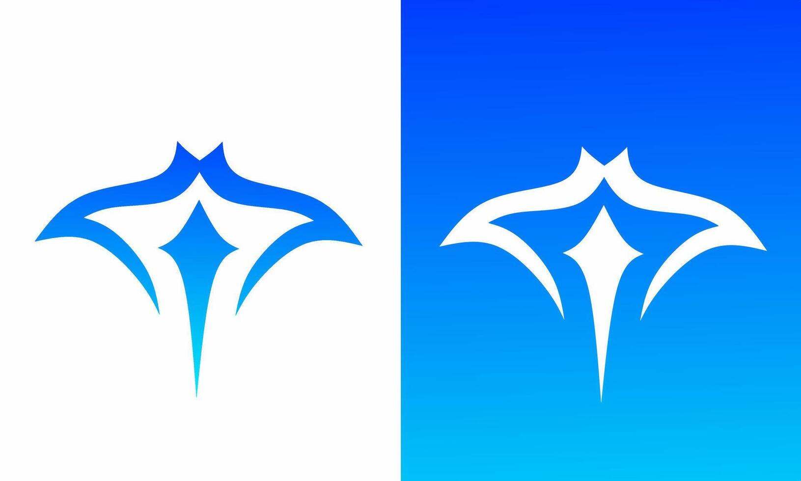 illustration graphic of template logo design stingray symbol vector