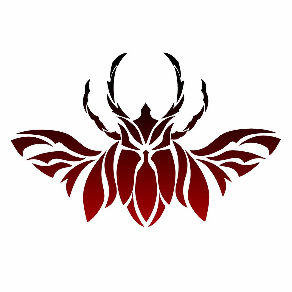 illustration graphic of tribal art abstract design beetle vector