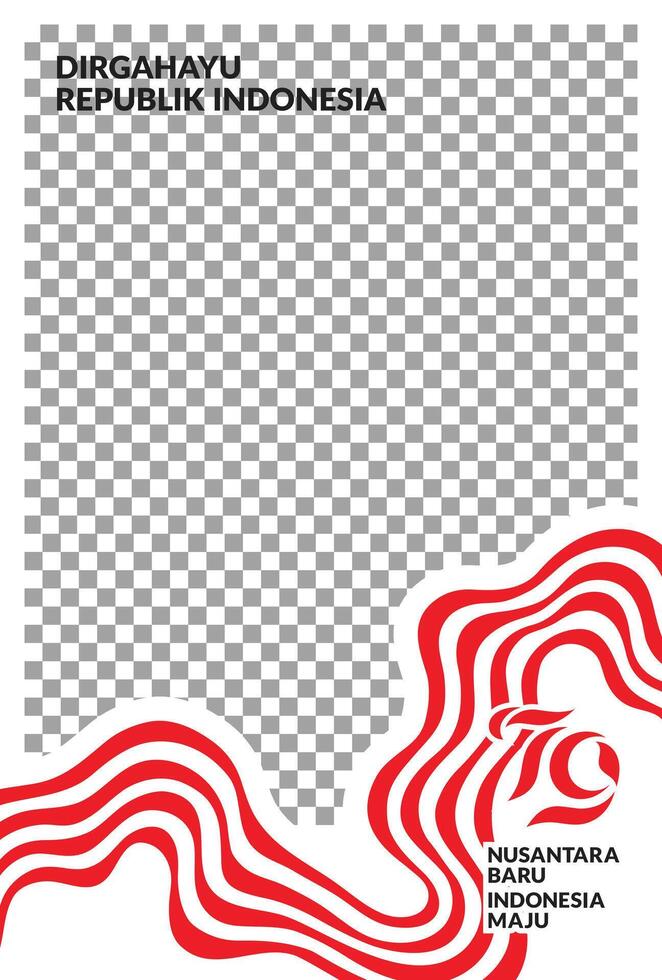 79 years, Anniversary Independence Day of the Republic of Indonesia. Illustration banner, poster template Design vector