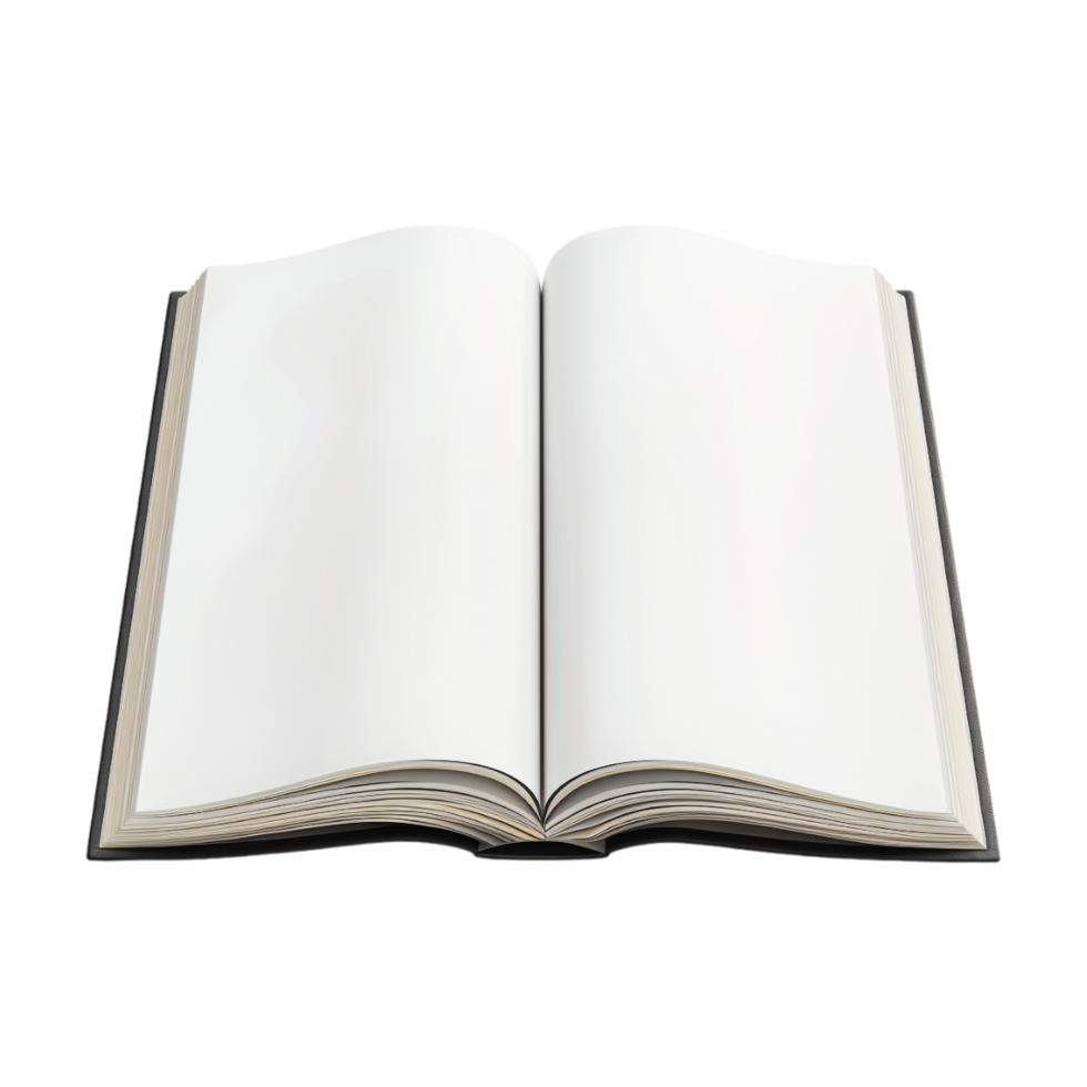 Blank Pages Book on Transparent Background png