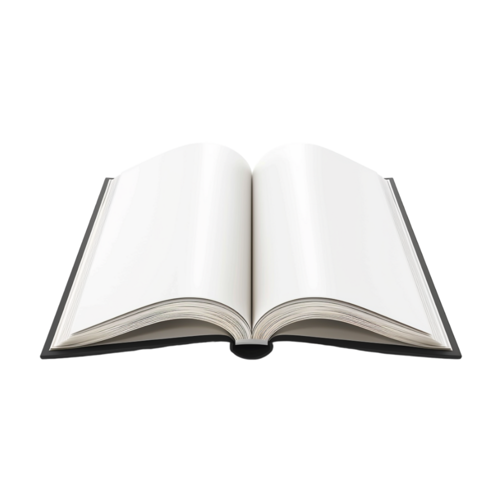 Blank Pages Book on Transparent Background png