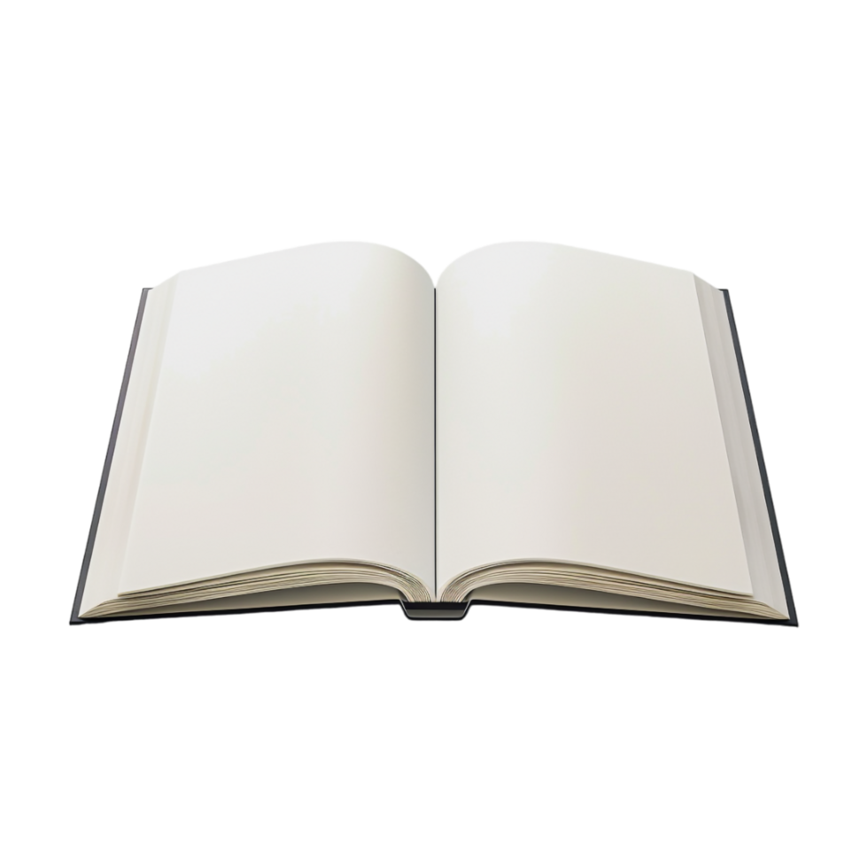 Blank Pages Book on Transparent Background png