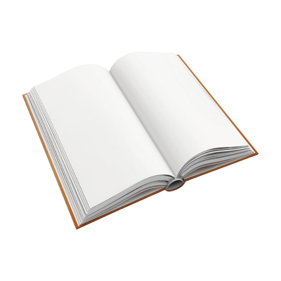Blank Pages Book on Transparent Background png