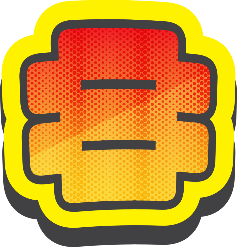 Number 8, Pixel Comic Alphabet png