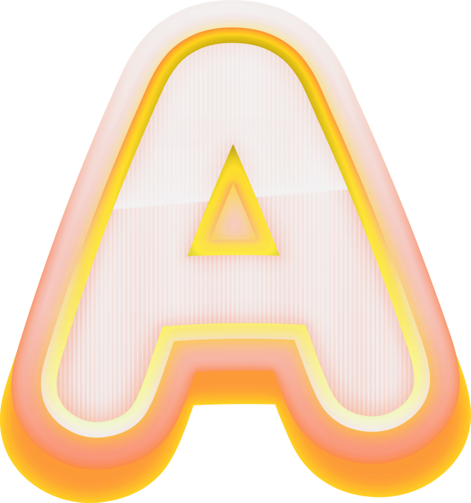 Letter A, 3D Luxury Pink Gold Alphabet png
