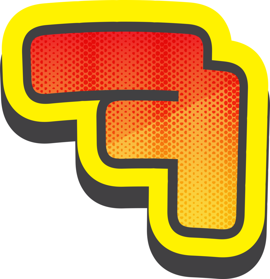 Number 7, Pixel Comic Alphabet png