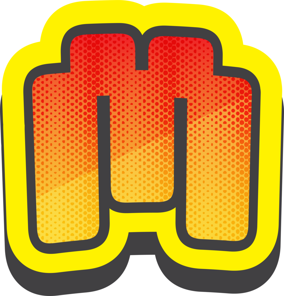 Letter M, Pixel Comic Alphabet png