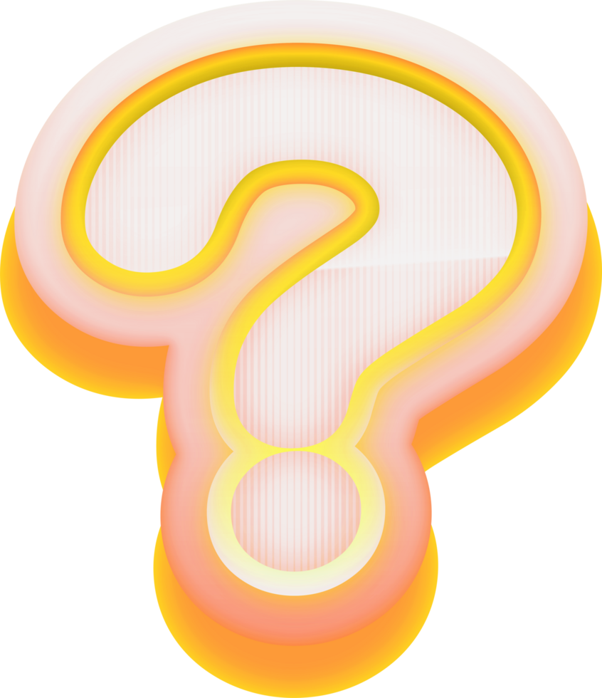 Question mark, 3D Luxury Pink Gold Alphabet png