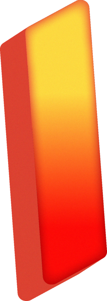 Letter I, 3D Bold Orange Alphabet Letter png