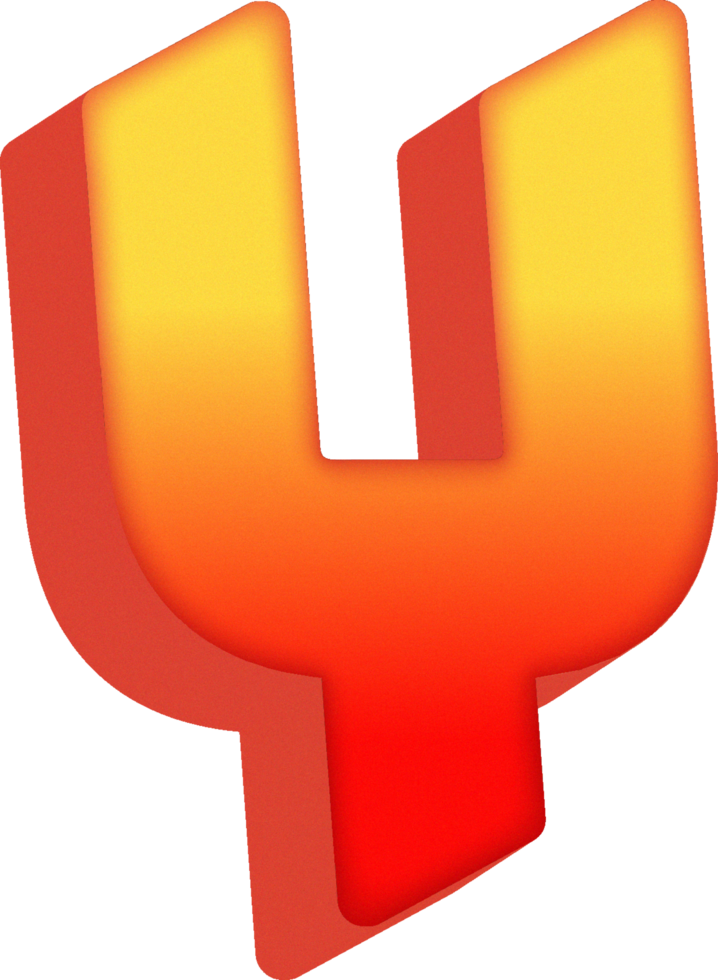 Letter Y, 3D Bold Orange Alphabet Letter png