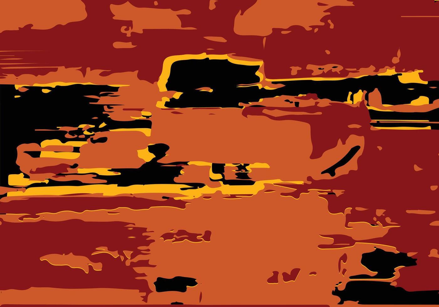 Abstract color painting illustration in red orange for background design. vector