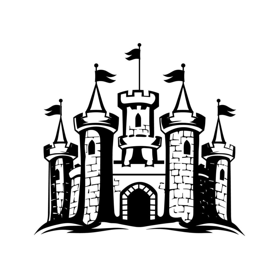 Simple Castle Emblem vector