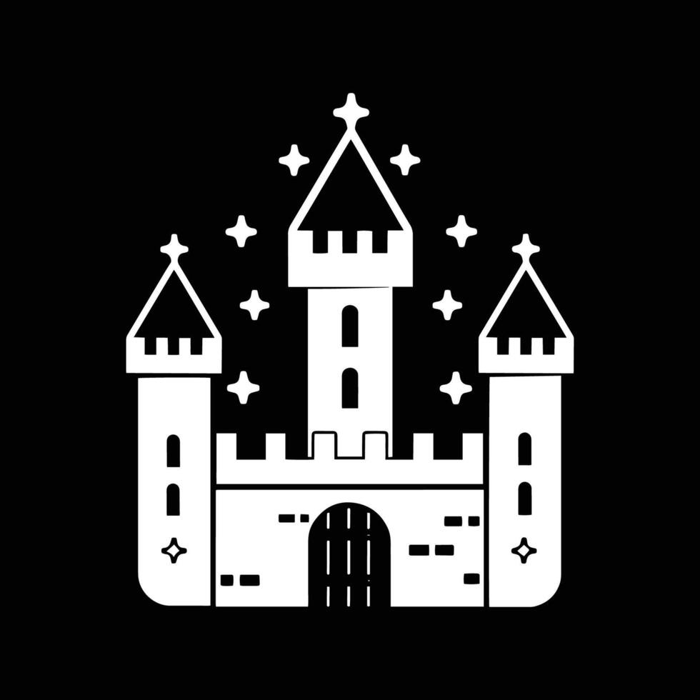 logo of a white medieval castle vector