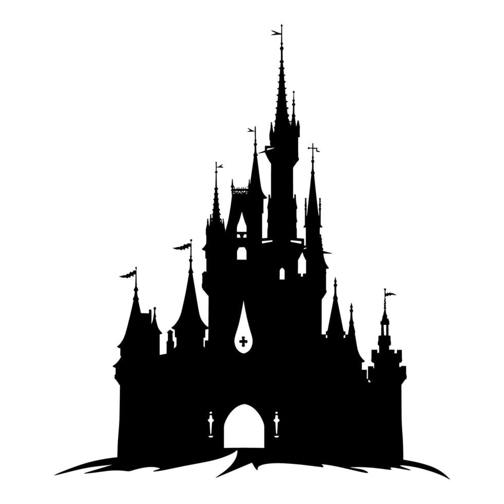Fantasy Kingdom Castle Silhouette vector