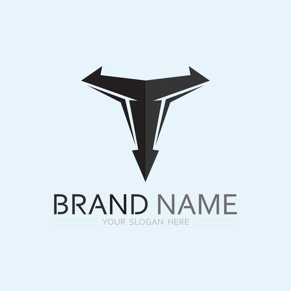 letter T logo image and font T design graphic vector
