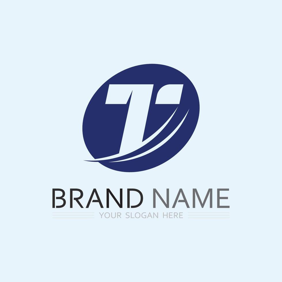 letter T logo image and font T design graphic vector