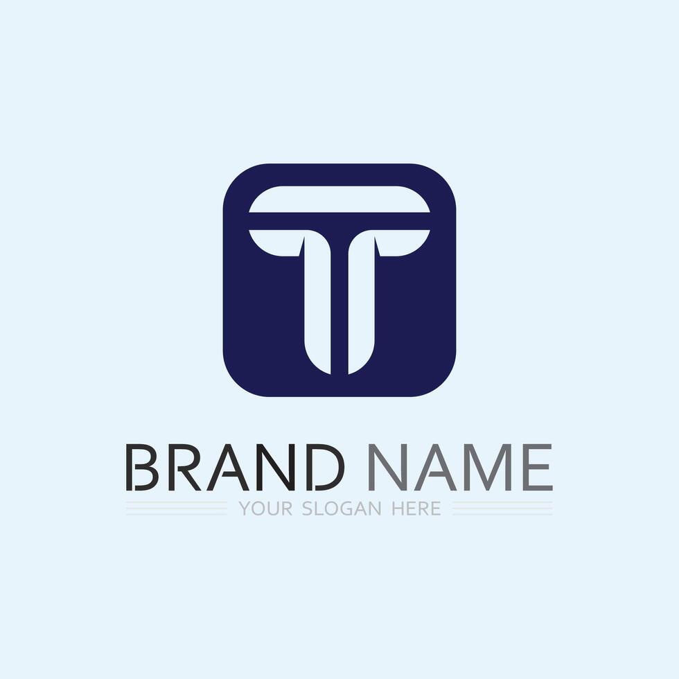 letter T logo image and font T design graphic vector