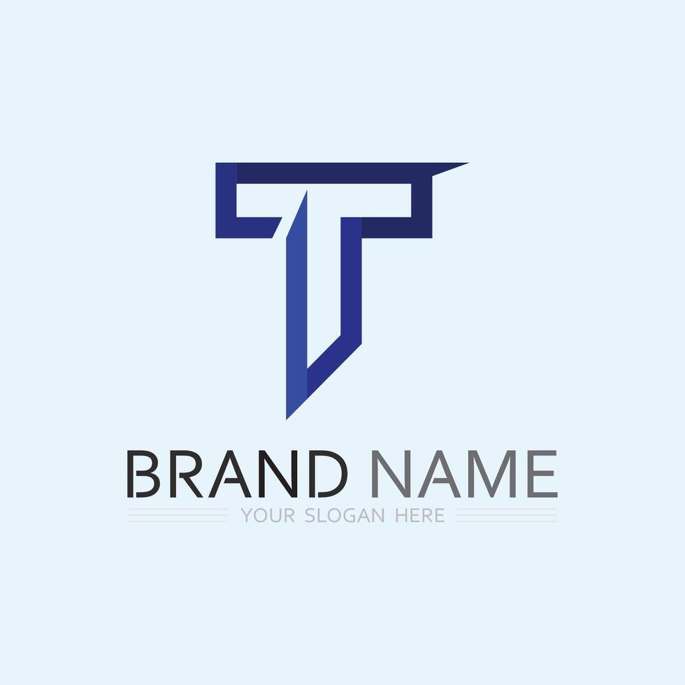 letter T logo image and font T design graphic vector