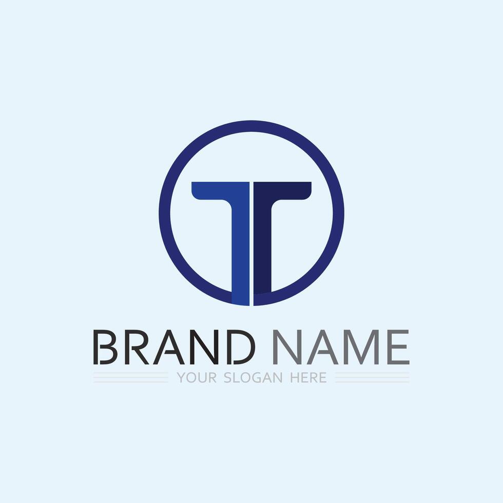 letter T logo image and font T design graphic vector