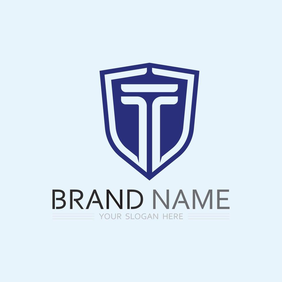 letter T logo image and font T design graphic vector