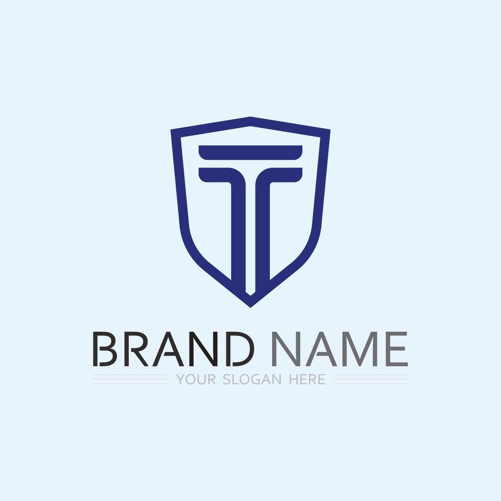 letter T logo image and font T design graphic vector