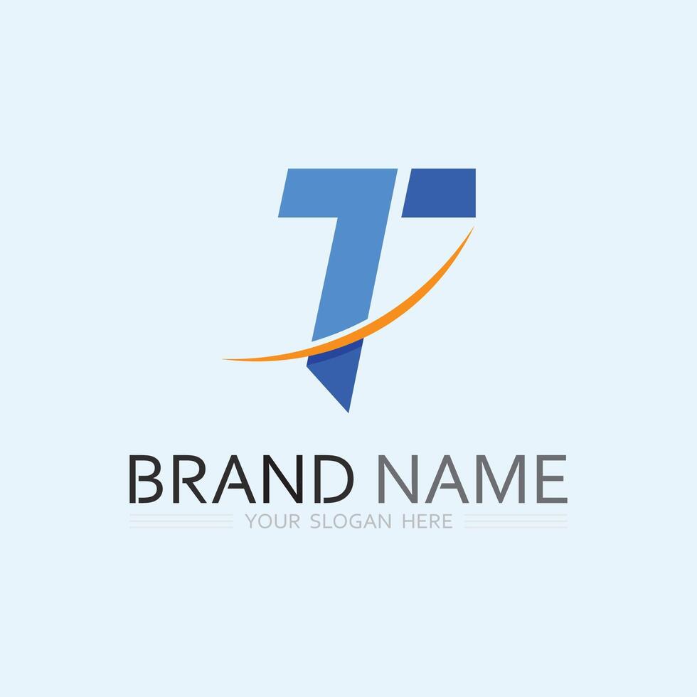 letter T logo image and font T design graphic vector