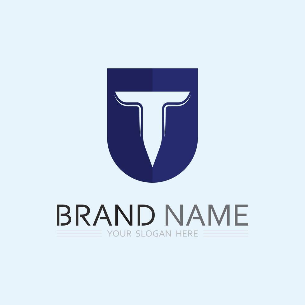 letter T logo image and font T design graphic vector