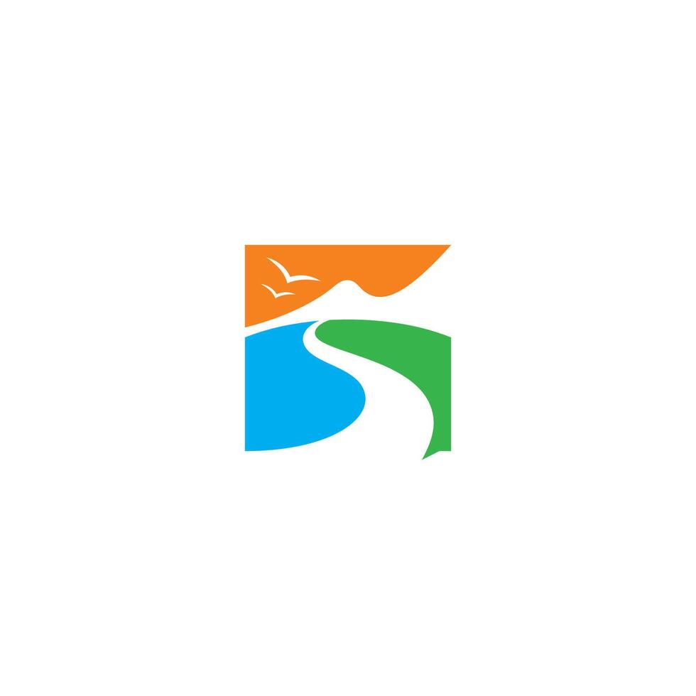Landscape logo or icon design vector