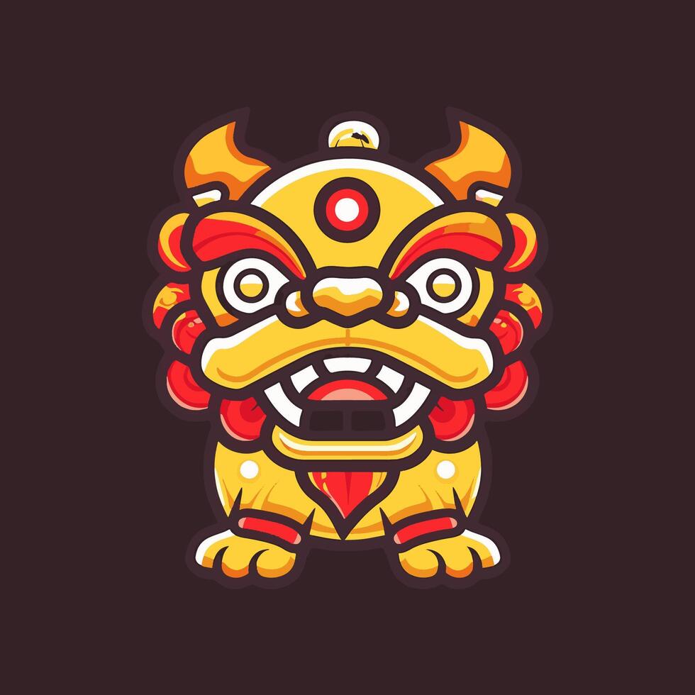 Lion Dance Performance vector