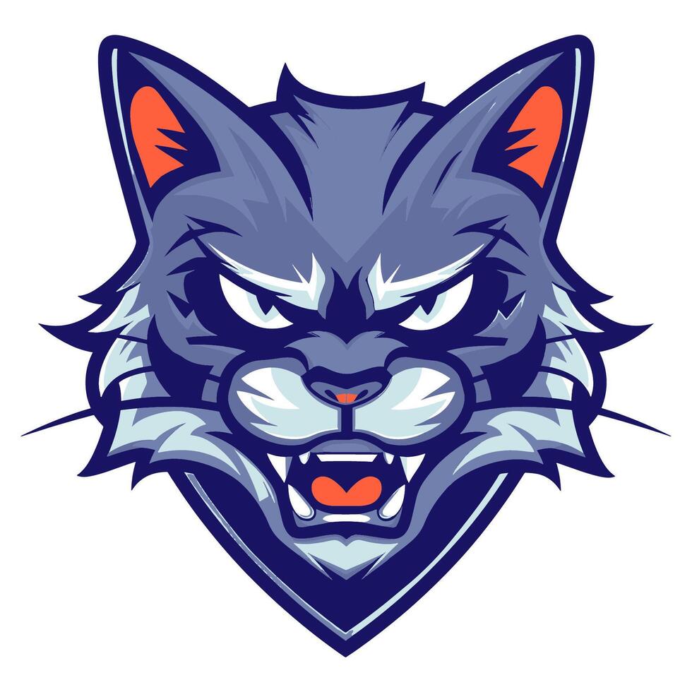 cat ready for battle vector