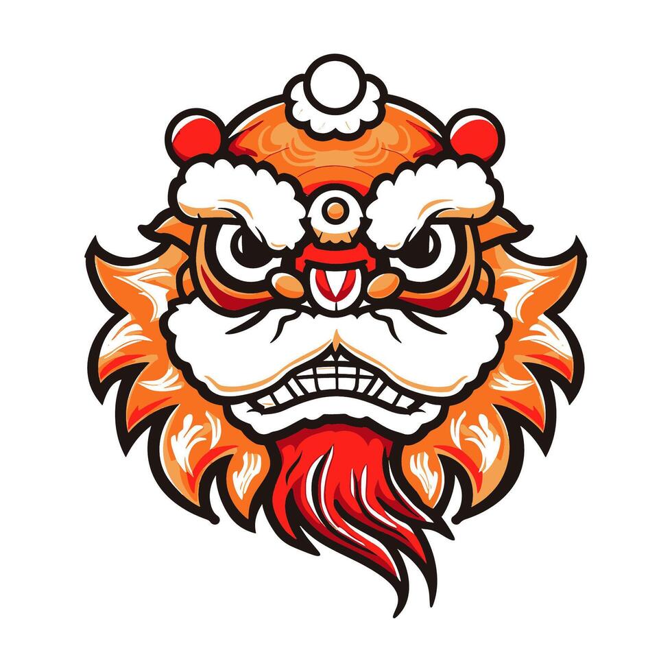 Lion Dance Performance vector