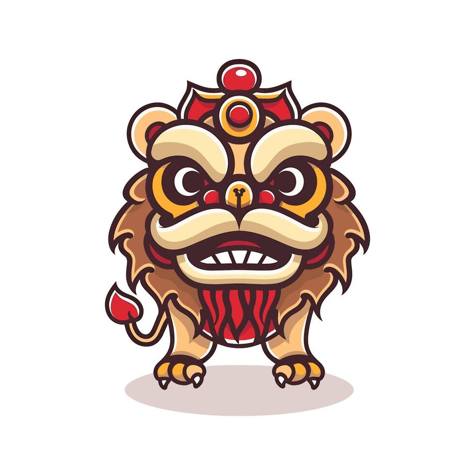 Lion Dance Performance vector