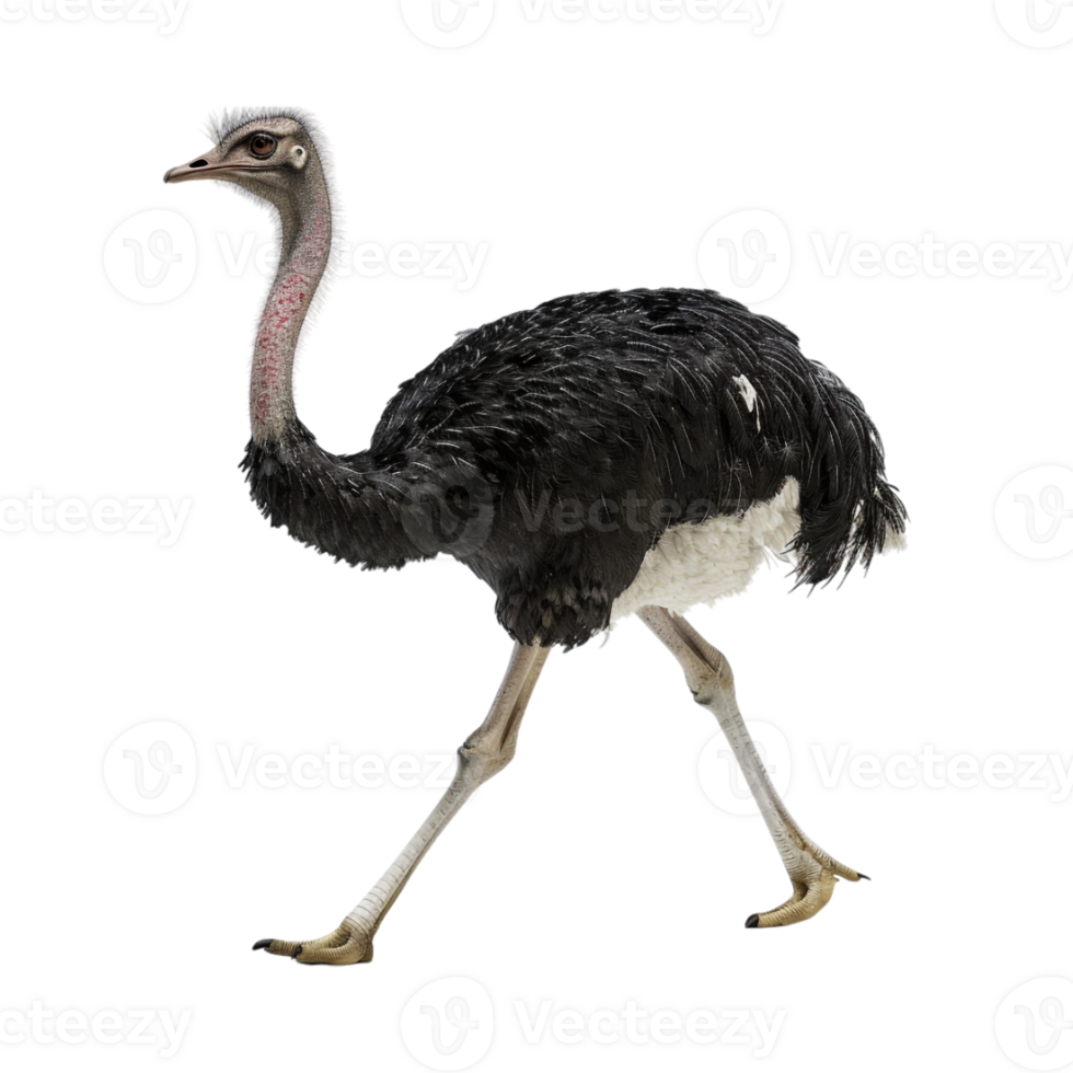 Common ostrich Flightless bird on Transparent Background png