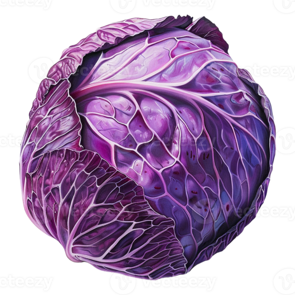 Purple Cabbage on Transparent Background png