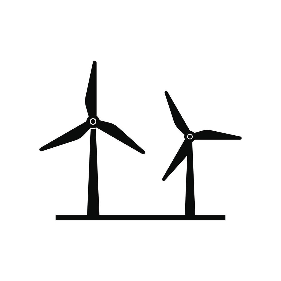 wind turbine icon design on a white background vector