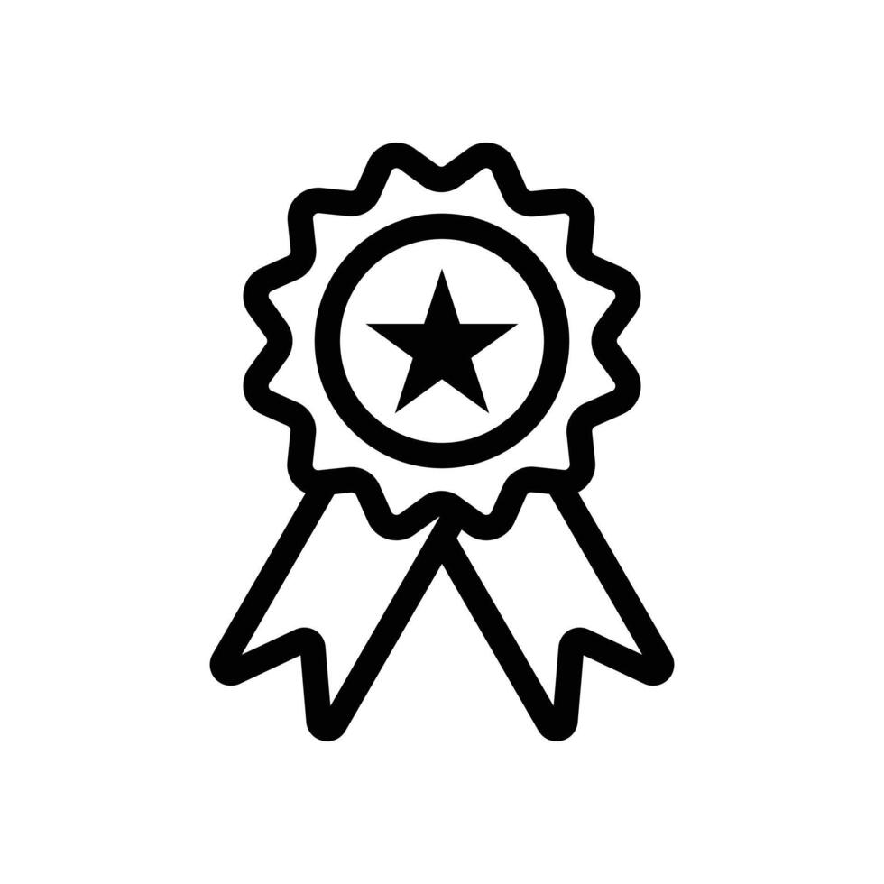 Achievement badge certificate icon design reward standard seal medal vector