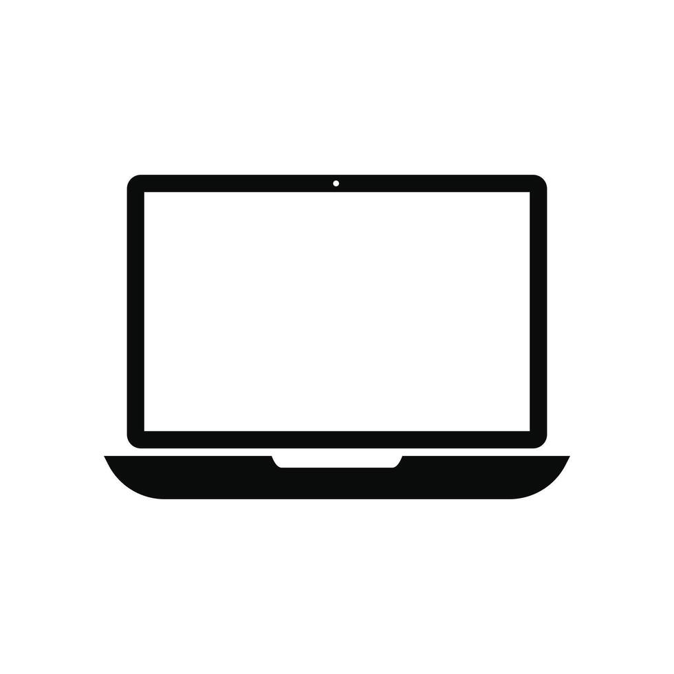 laptop computer icon isolated on white background vector