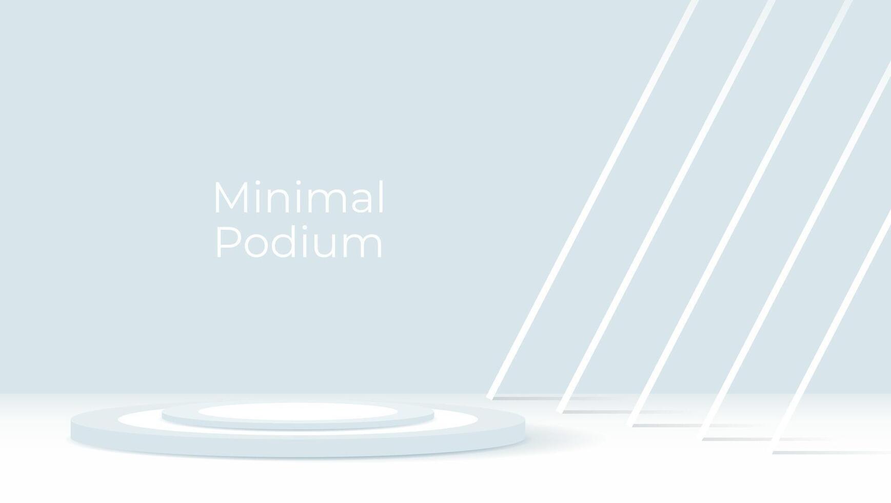 minimal 3d white and gray podium design. white pedestal vector