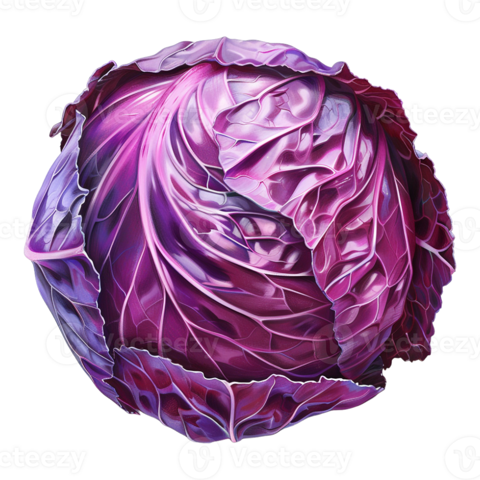 Purple Cabbage on Transparent Background png