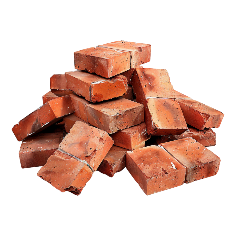 Stack of Bricks on Transparent Background png
