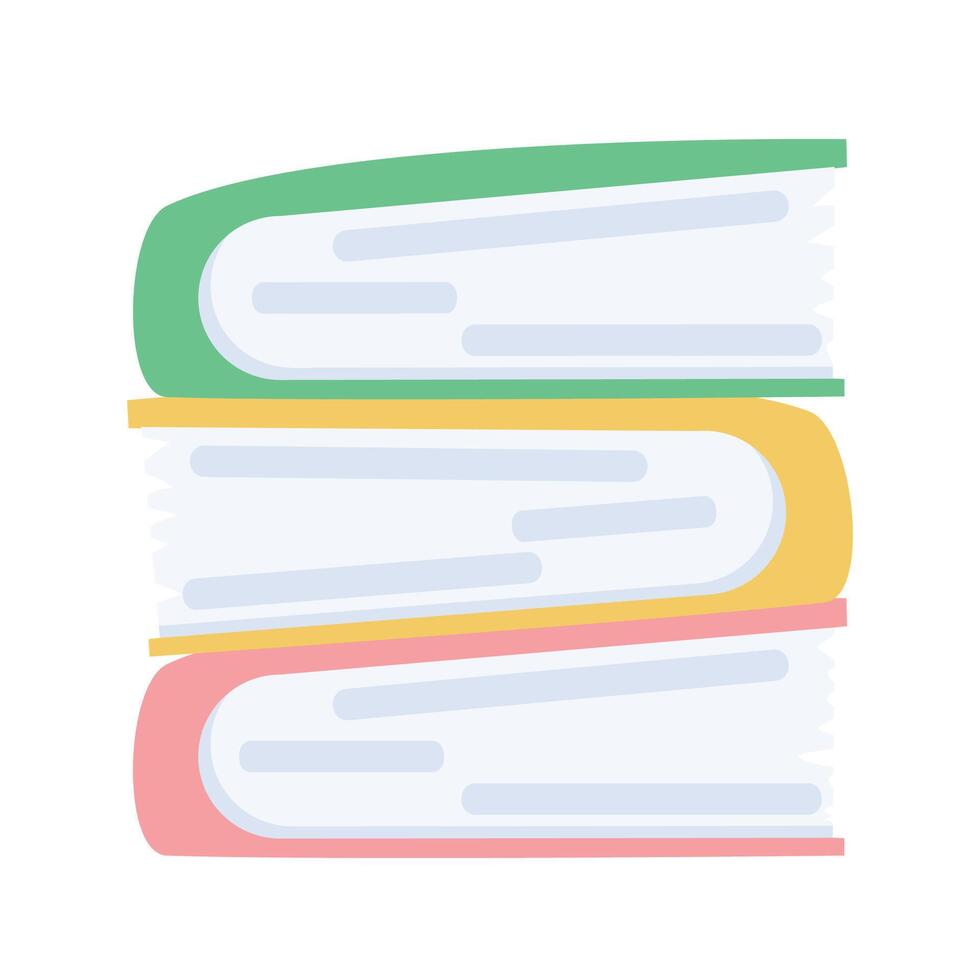 Stack of Books for reading and education flat vector