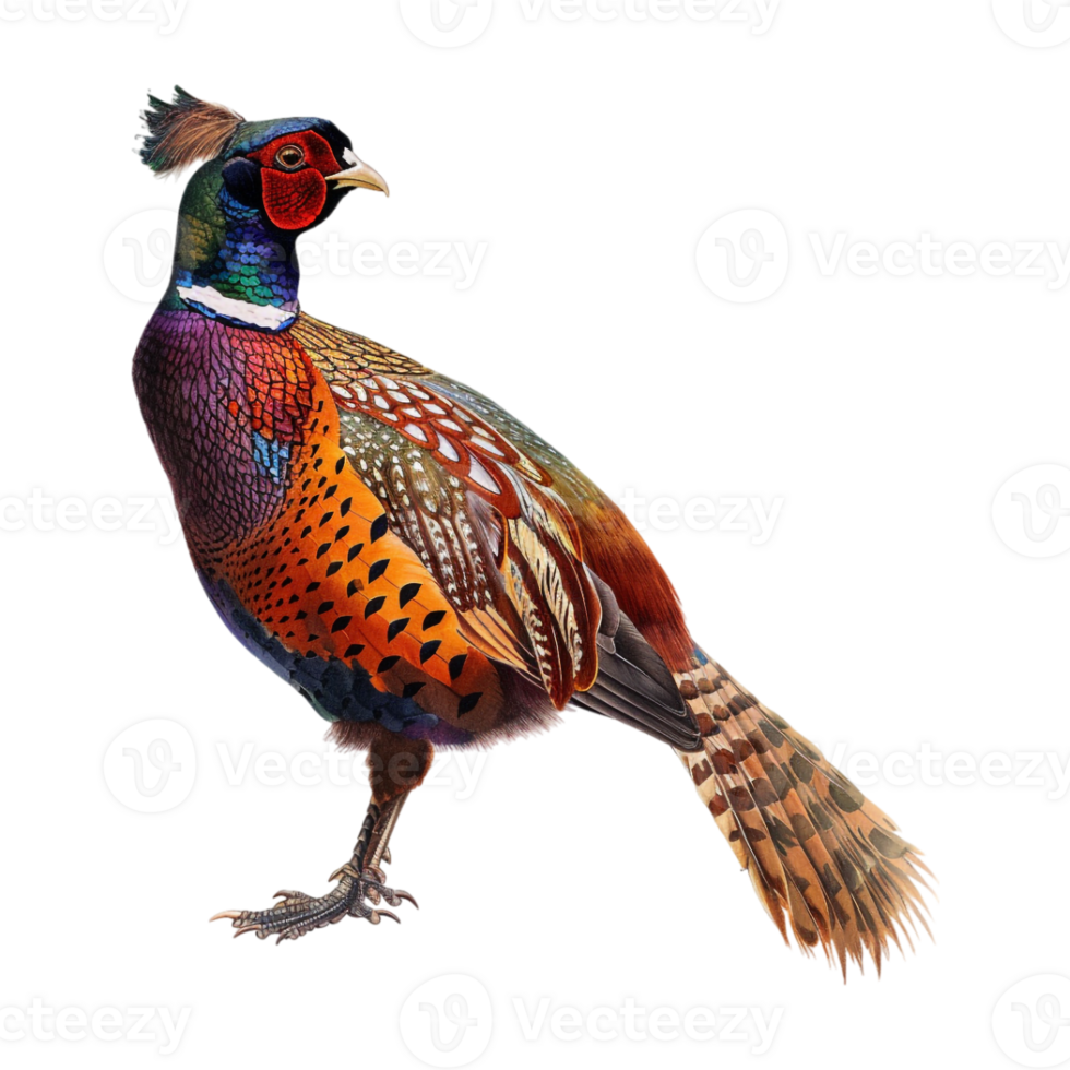 Ring-necked Pheasant Birds on Transparent Background png