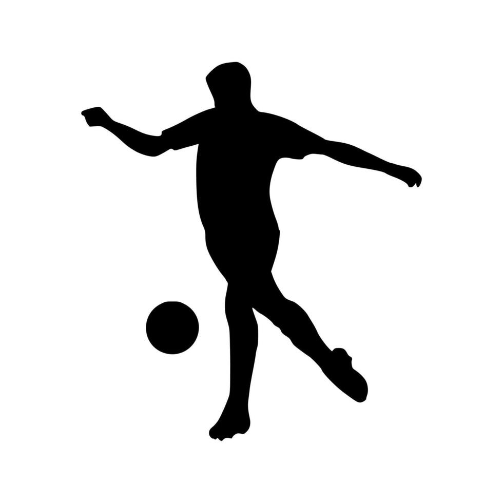 Illustration of Soccer Player Silhouette. Football player vector