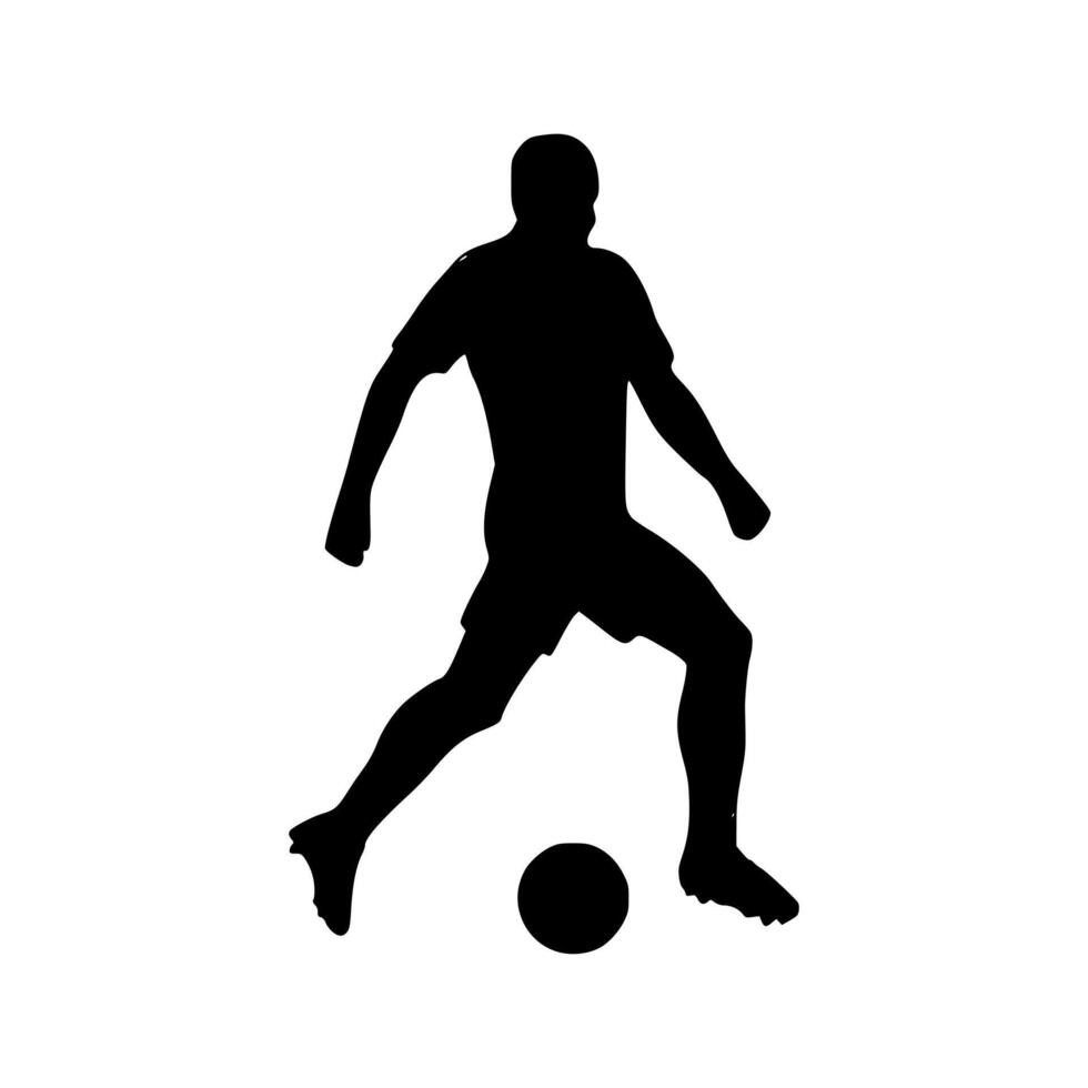 Illustration of Soccer Player Silhouette. Football player vector