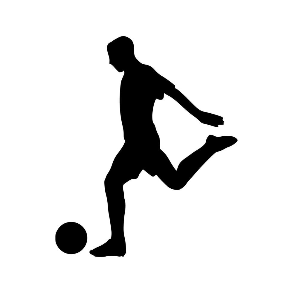 Illustration of Soccer Player Silhouette. Football player vector