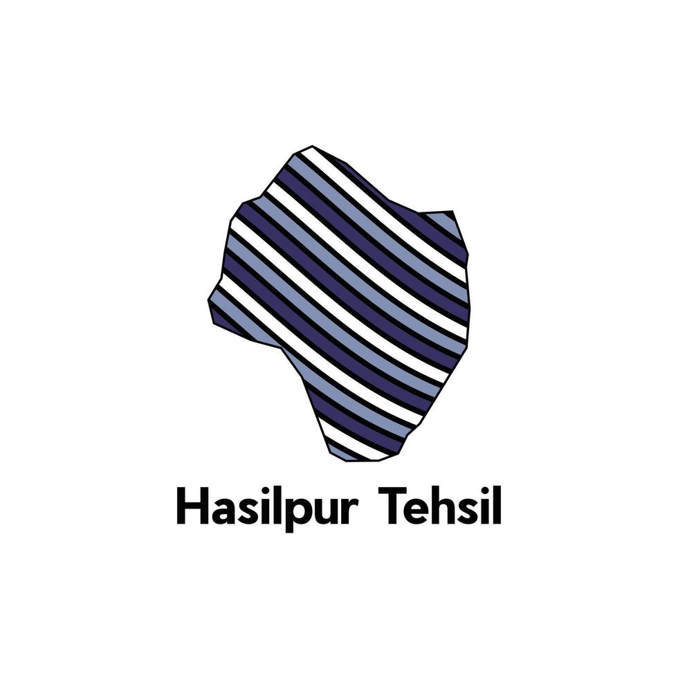 Hasilpur Tehsil map. map of the Pakistan Country. Borders of for your infographic. illustration Colorful design vector
