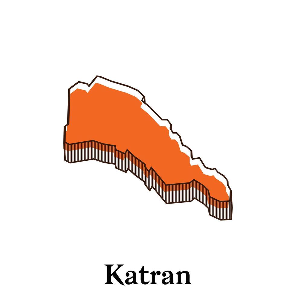 Map of Katran illustration design template, Map have all province and mark the capital city of Kyrgyzstan, suitable for your company vector