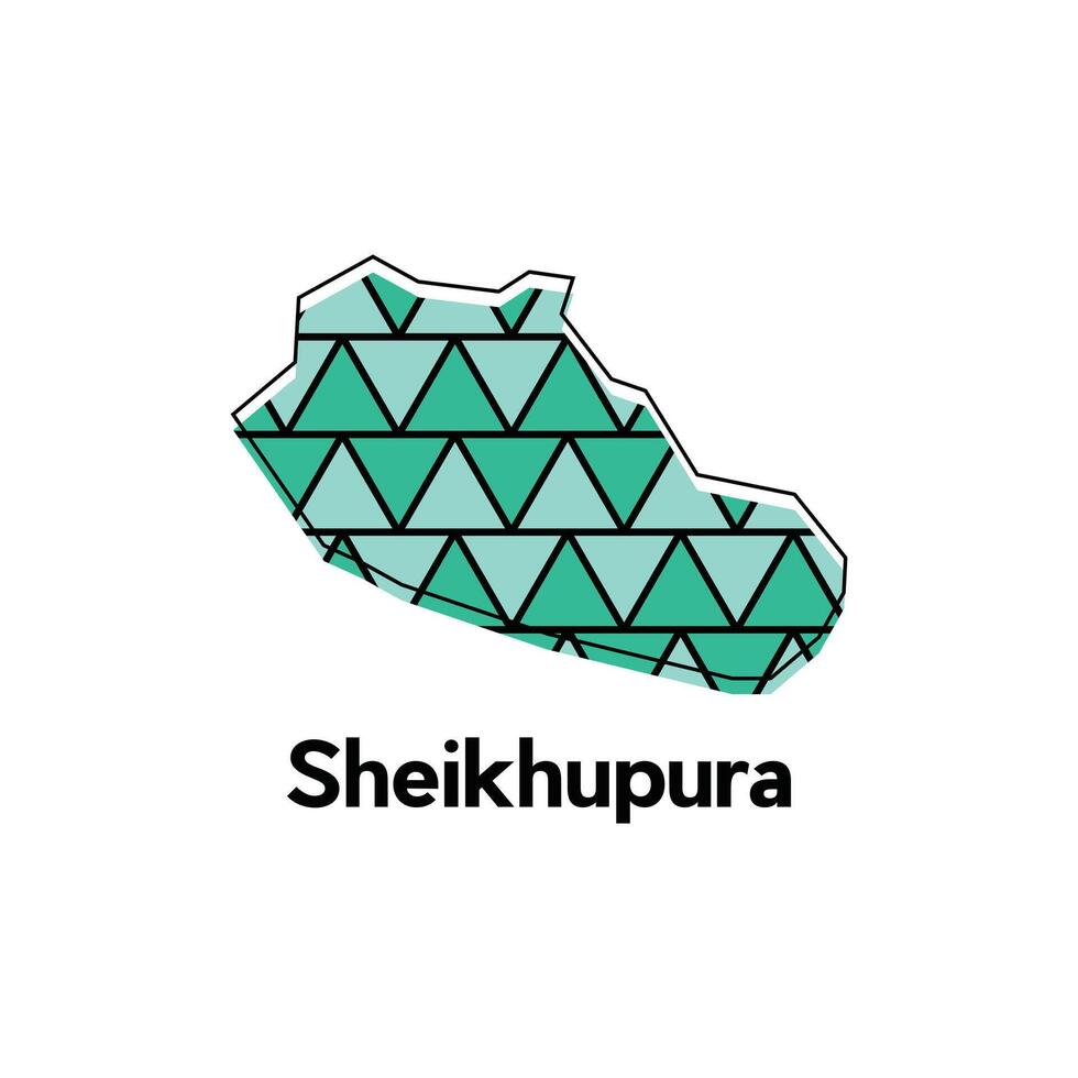 Map City of Sheikhupura design template, Infographic map illustration on a white background. vector