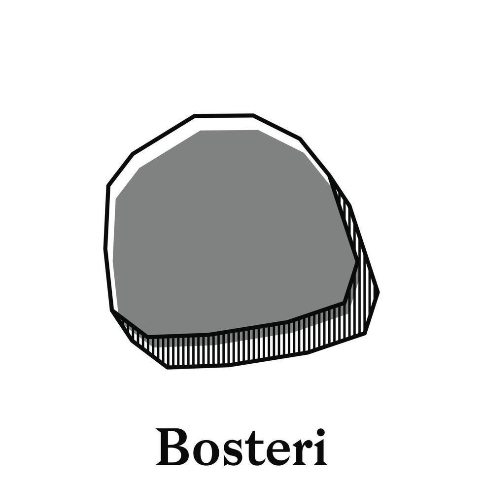 Map of Bosteri illustration design template, Map have all province and mark the capital city of Kyrgyzstan, suitable for your company vector